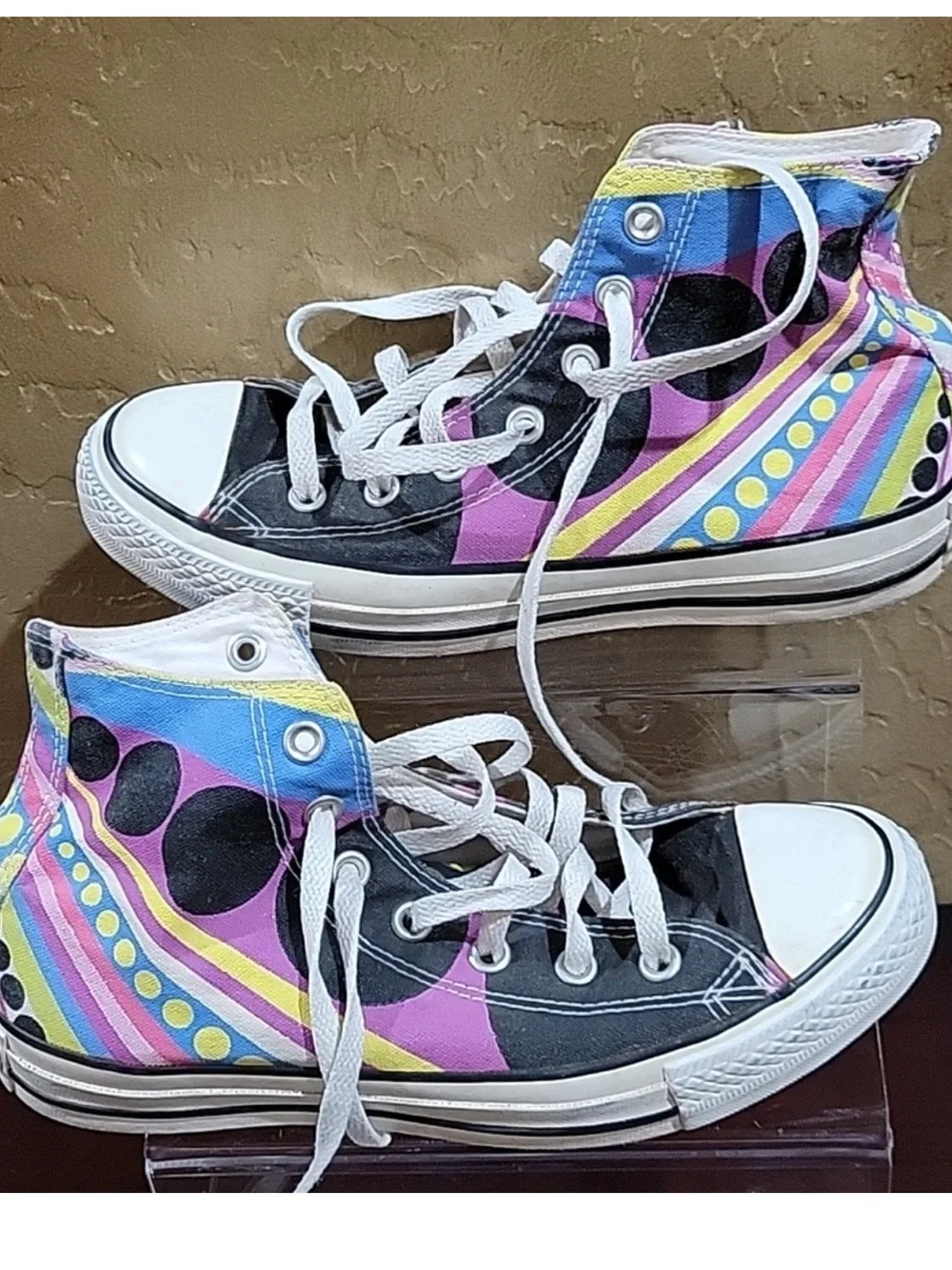 Converse All Stars Custom Multi Color High tops  Women’s sz 8 Men 6 unisex
